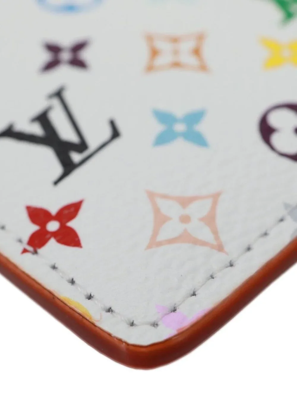 Louis Vuitton  x TM Multicolor Monogram Canvas Card Holder Pink